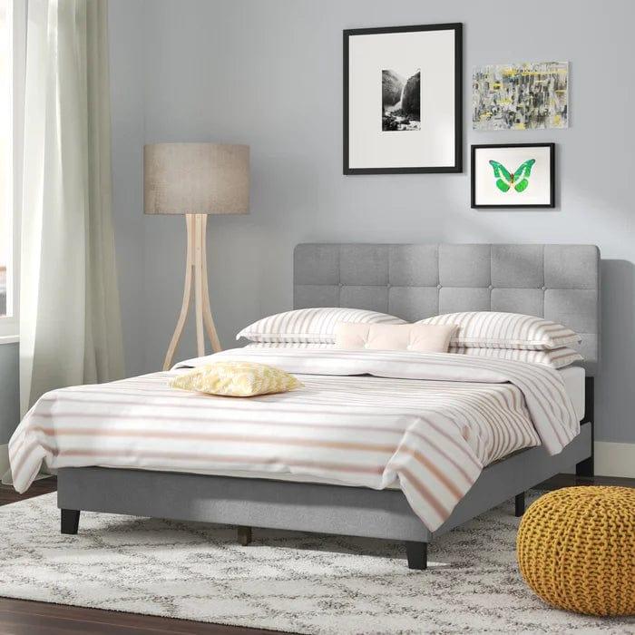 Abdiel Tufted Upholstered Low Profile Platform Bed - Ouch Cart 