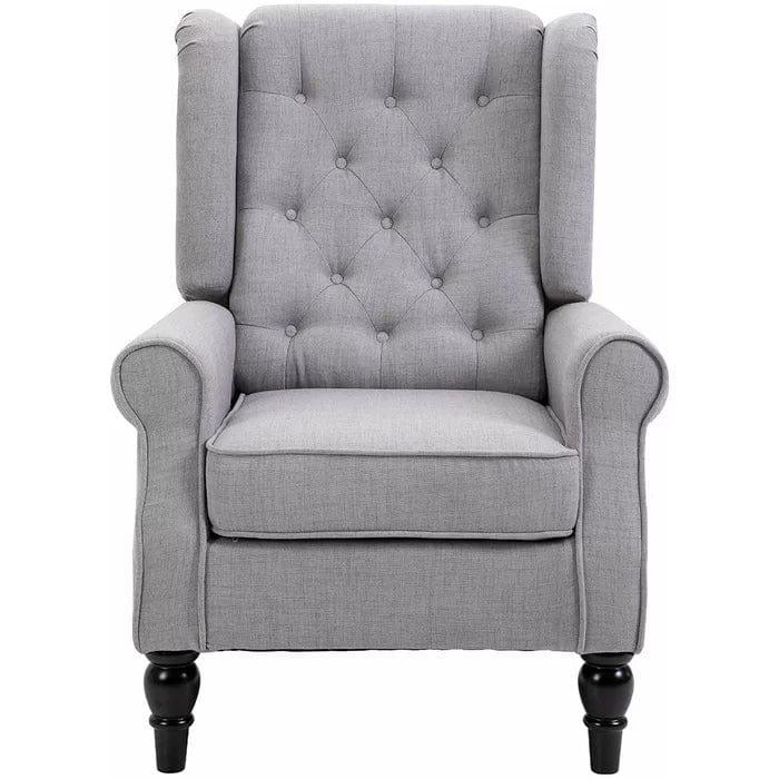 Afton Wide Tufted Wingback Chair - Ouch Cart 
