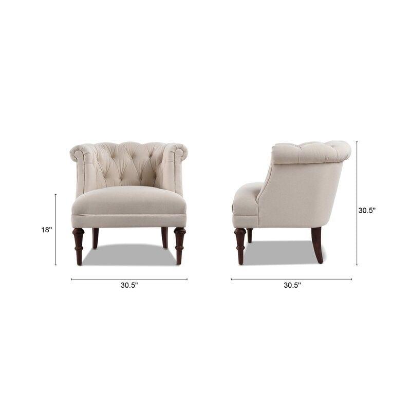 Wide Tufted Chesterfield Chair - Ouch Cart 
