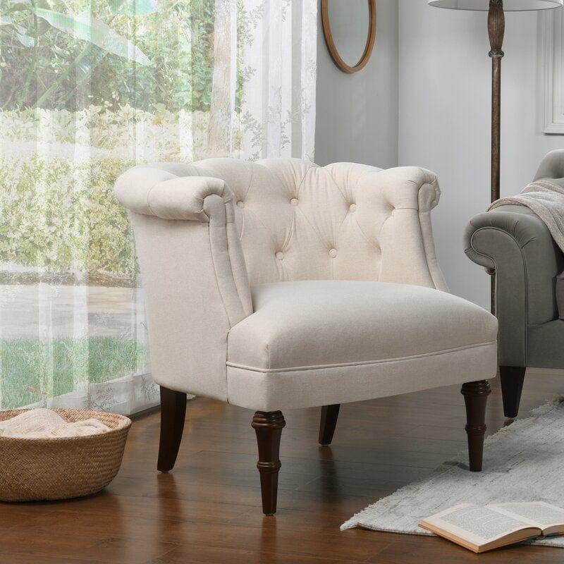 Wide Tufted Chesterfield Chair - Ouch Cart 