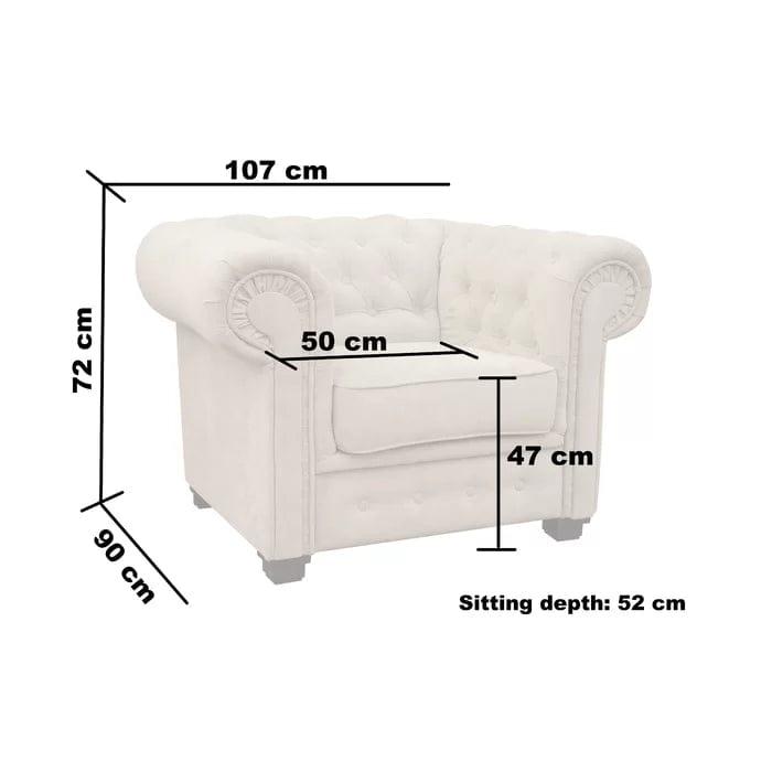 Alderwood Wide Tufted Chesterfield Chair - Ouch Cart 