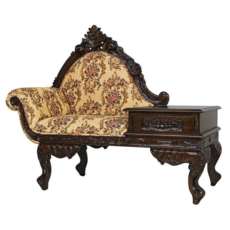 Alfredo Antique Seating and Storage Bench - Ouch Cart 