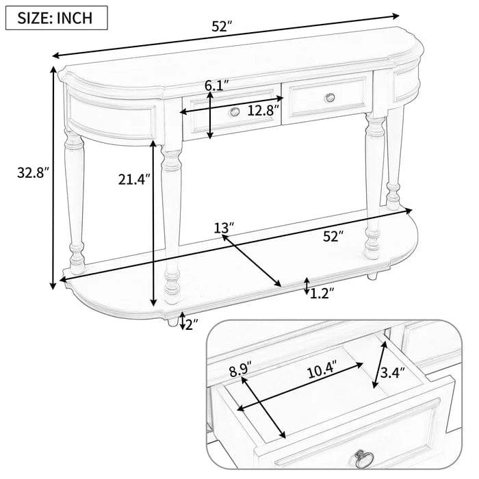 Anayely'' Console Table - Ouch Cart 