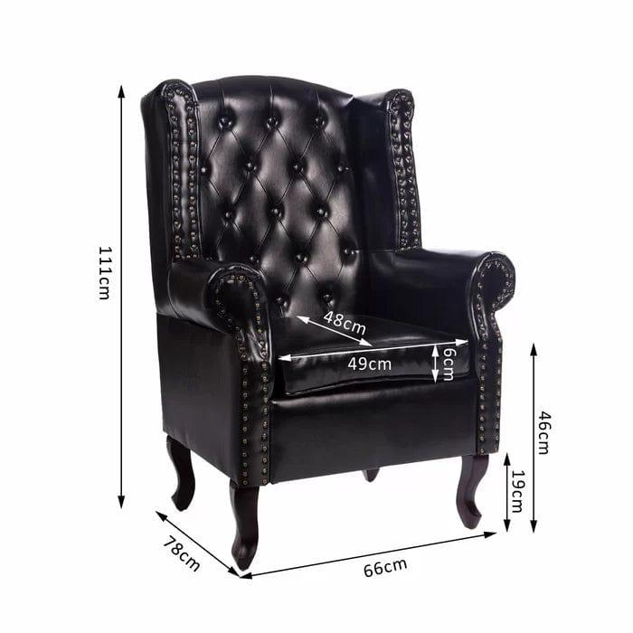 Anken Wide Tufted Wingback Chair