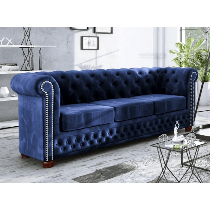 Anzla 3 Seater Chesterfield Sofa - Ouch Cart 