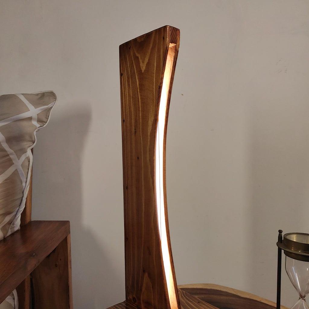 Arc Brown Wooden LED Table Lamp (BULB NOT INCLUDED) - Ouch Cart 