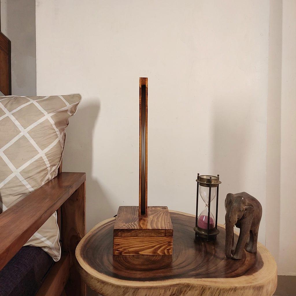 Arc Brown Wooden LED Table Lamp (BULB NOT INCLUDED) - Ouch Cart 