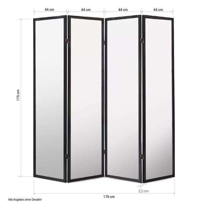 Archibald 175Cm H Folding Room Divider 4 Panel - Ouch Cart 
