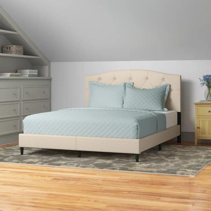 Arndt Tufted Upholstered Low Profile Platform Bed - Ouch Cart 