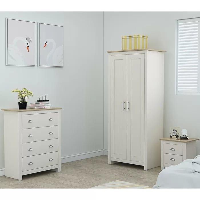 Arras 2 Door Manufactured Wood Wardrobe - Ouch Cart 