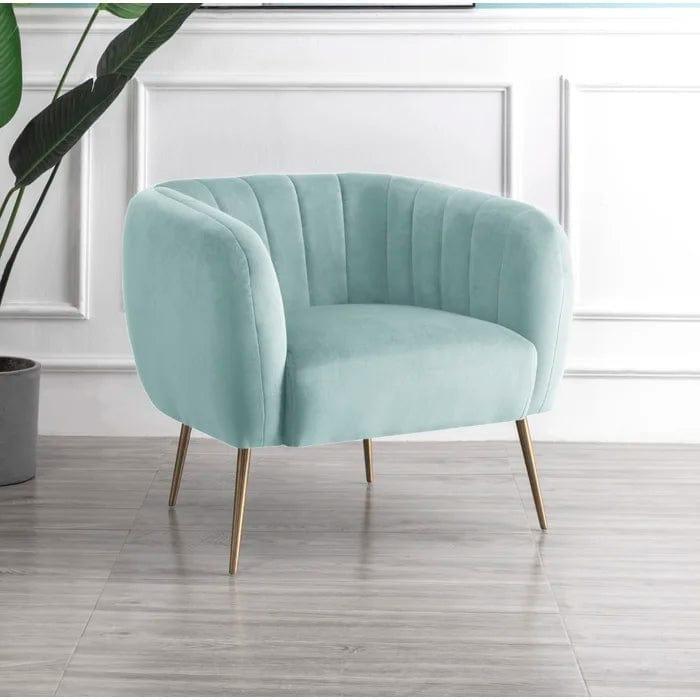 Aylin Wide Velvet Tub Chair - Ouch Cart 