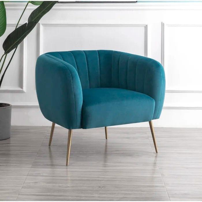 Aylin Wide Velvet Tub Chair - Ouch Cart 