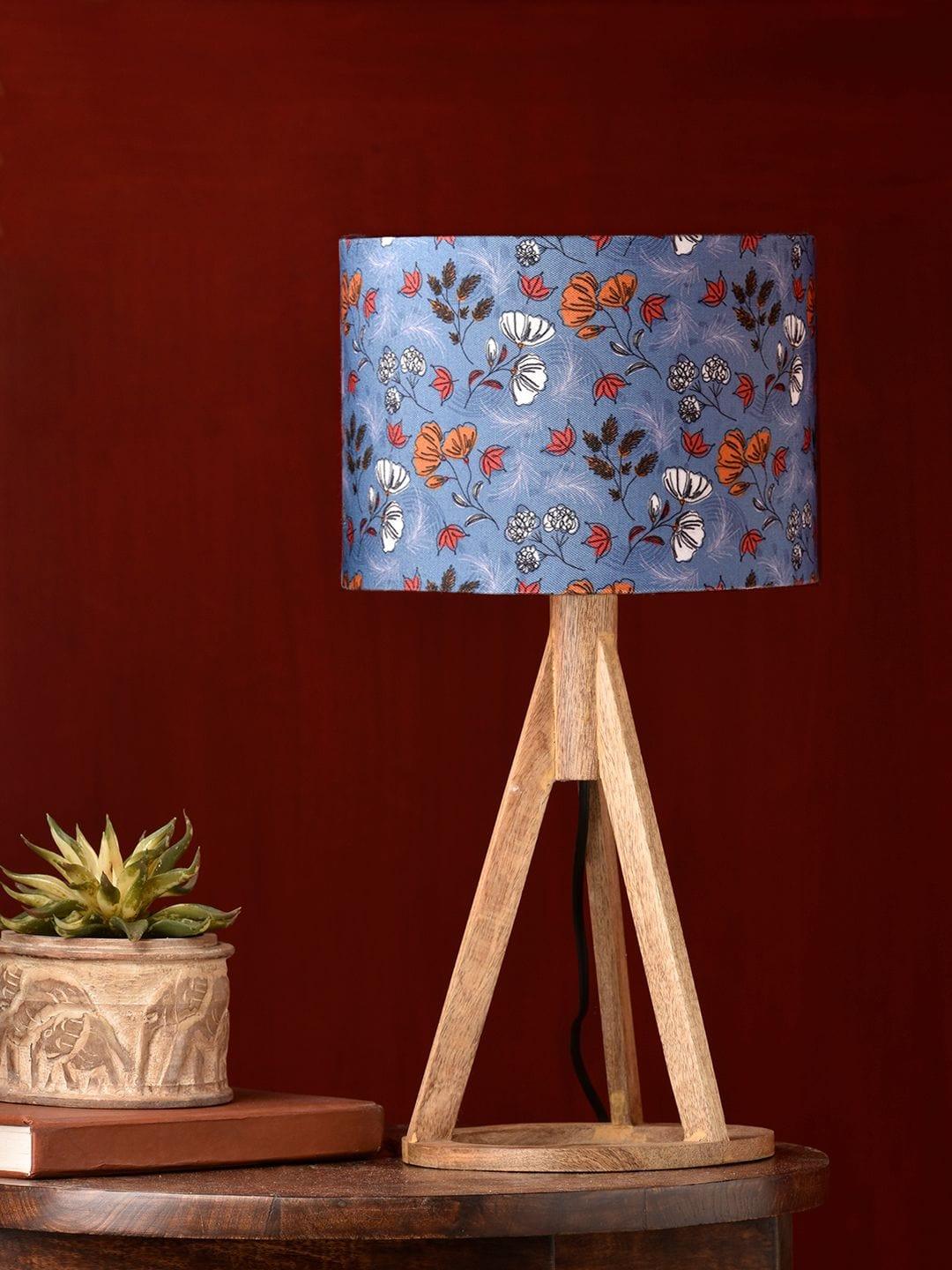 Blue Garden Trio Wooden Lamp - Ouch Cart 