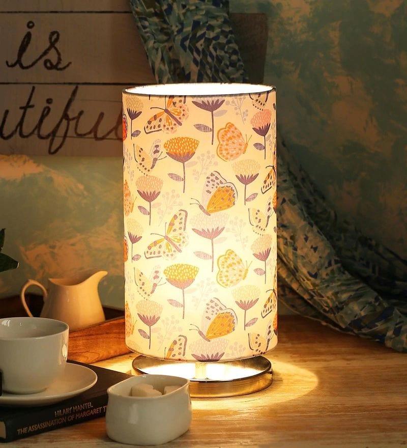 Butterfly on Flower Round Lamp - Ouch Cart 