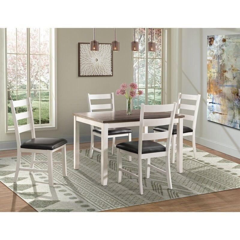 Beaubien 6 - Person Counter Height Acacia Solid Wood Dining Set - Ouch Cart 