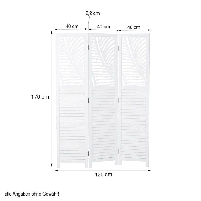 Bernd 120Cm W x 170Cm H 3 - Panel Solid Wood Folding Room Divider - Ouch Cart 