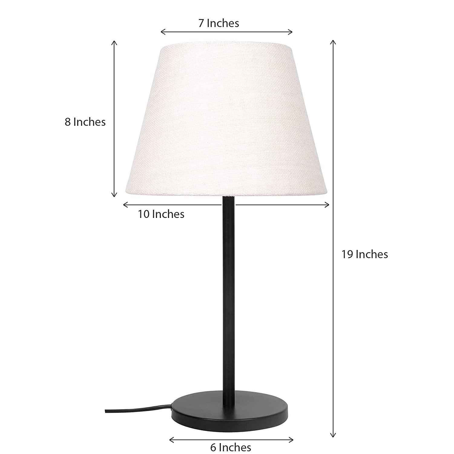 Modern & Sleek Balck Table Lamp 10 Inches - Ouch Cart 