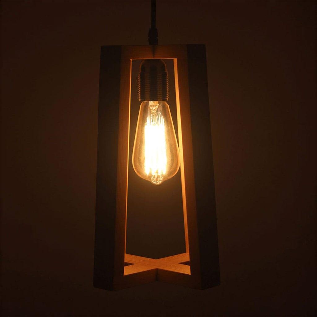 Blender Brown Wooden Single Hanging Lamp (BULB NOT INCLUDED) - Ouch Cart 