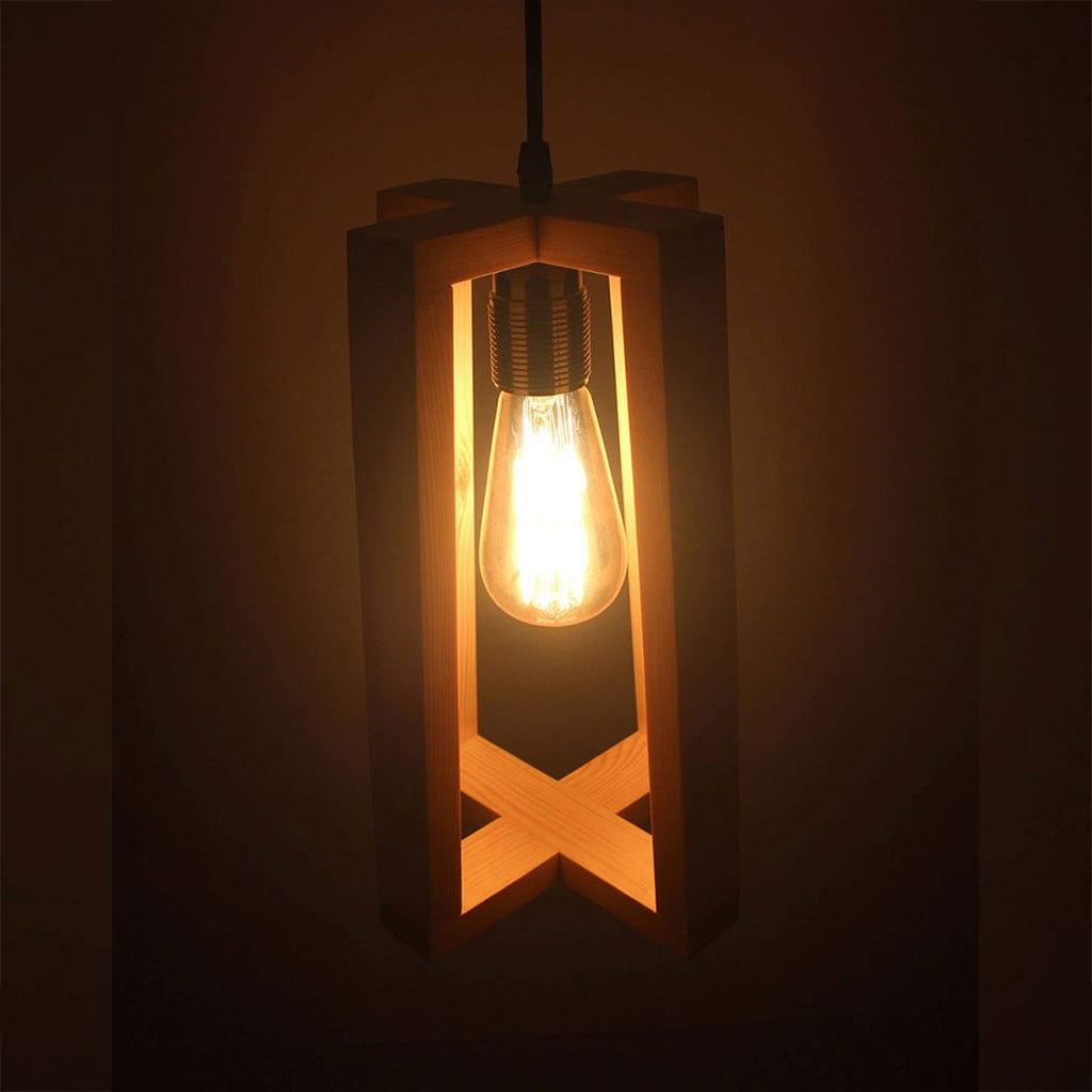 Blender Brown Wooden Single Hanging Lamp (BULB NOT INCLUDED) - Ouch Cart 