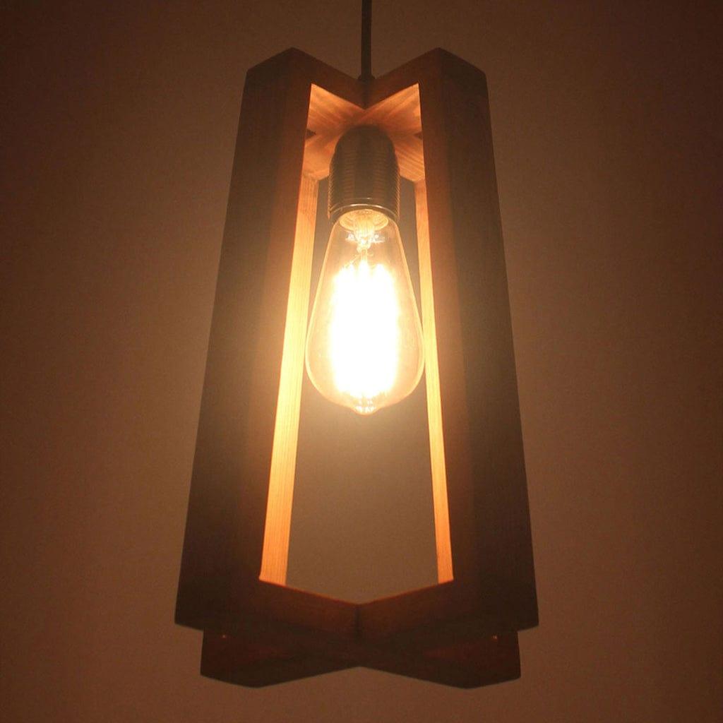 Blender Beige Wooden Single Hanging Lamp (BULB NOT INCLUDED) - Ouch Cart 