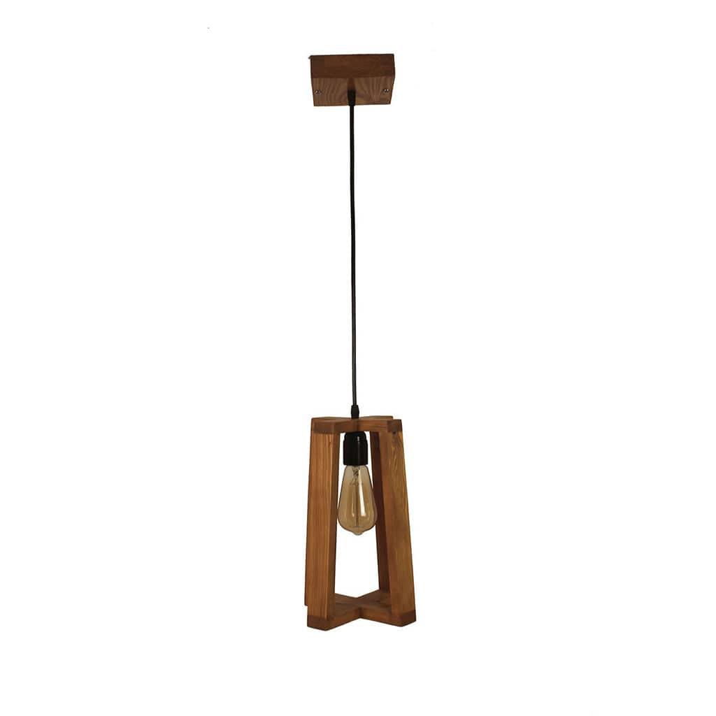 Blender Beige Wooden Single Hanging Lamp (BULB NOT INCLUDED) - Ouch Cart 