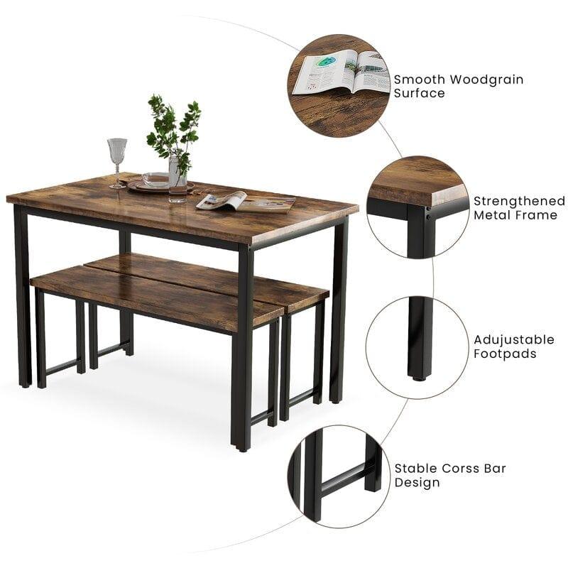 Blomkest 4 - Person Breakfast Nook Dining Set - Ouch Cart 