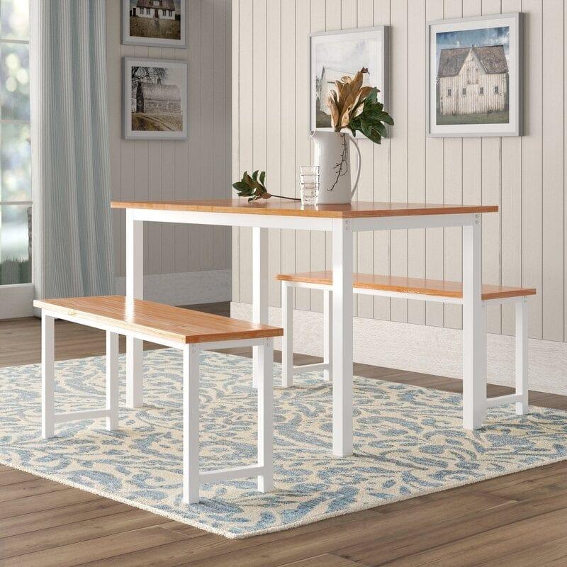 Blomkest 4 - Person Breakfast Nook Dining Set - Ouch Cart 