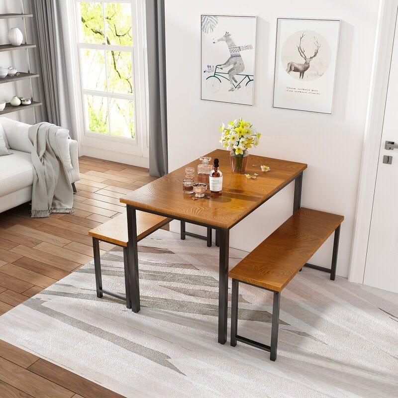 Blomkest 4 - Person Breakfast Nook Dining Set