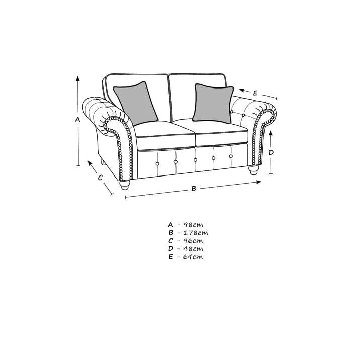 Bodnar 2 Seater Loveseat - Ouch Cart 