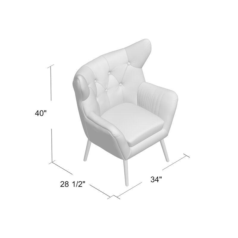 WING CHAIR- ARM CHAIR- Wide Tufted Velvet Wingback Chair - Ouch Cart 