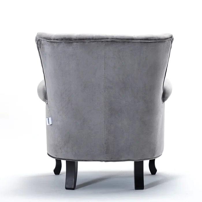 Cadsden Wide Tufted Velvet Wingback Chair - Ouch Cart 
