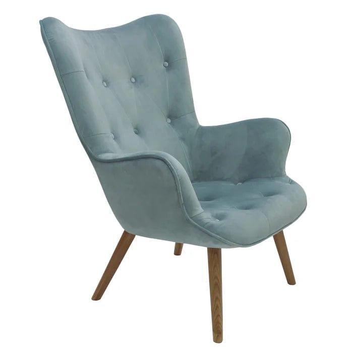 Caleigh Wide Tufted Armchair and Ottoman - Ouch Cart 