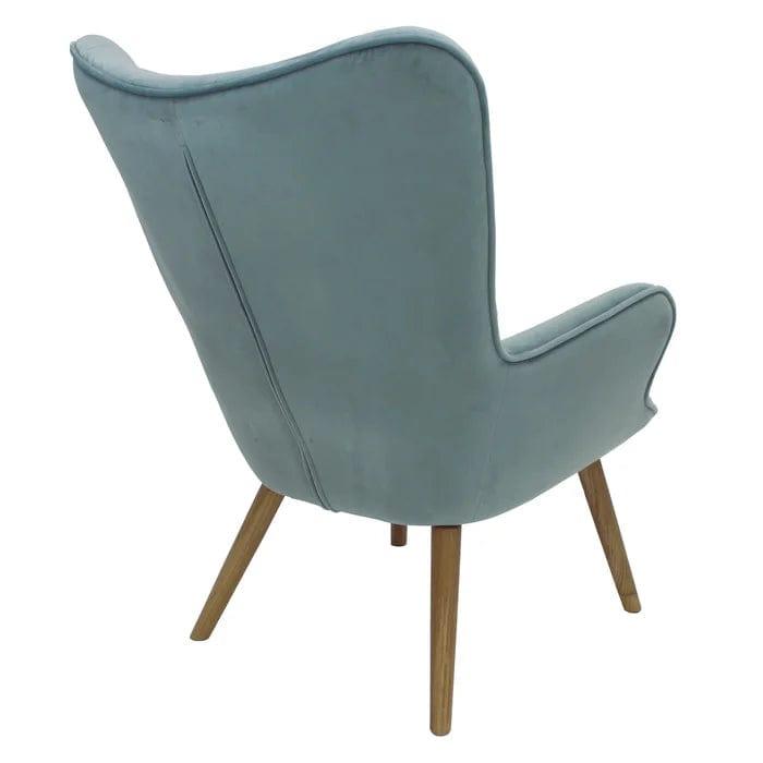 Caleigh Wide Tufted Armchair and Ottoman - Ouch Cart 