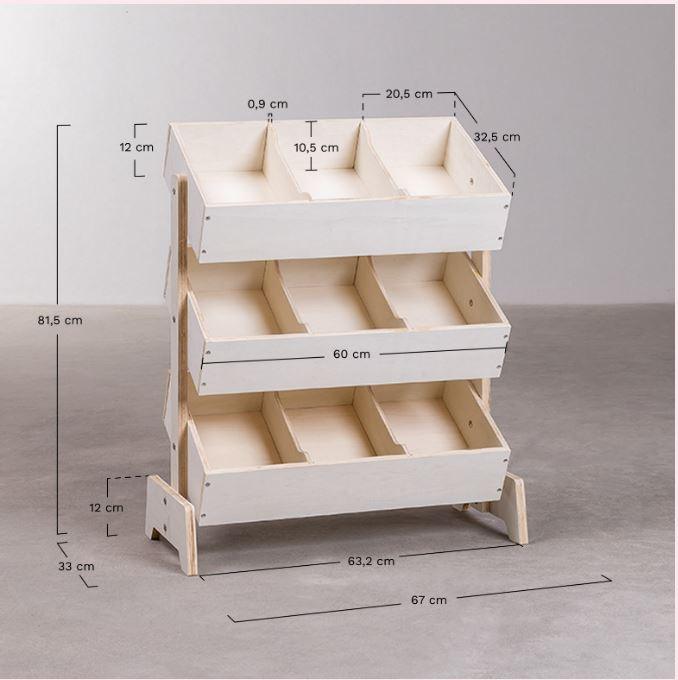 Wooden Toy Organiser For Kids Your Yearly Kids Furniture ( With Complementary Coaster ) By Miza - Ouch Cart 