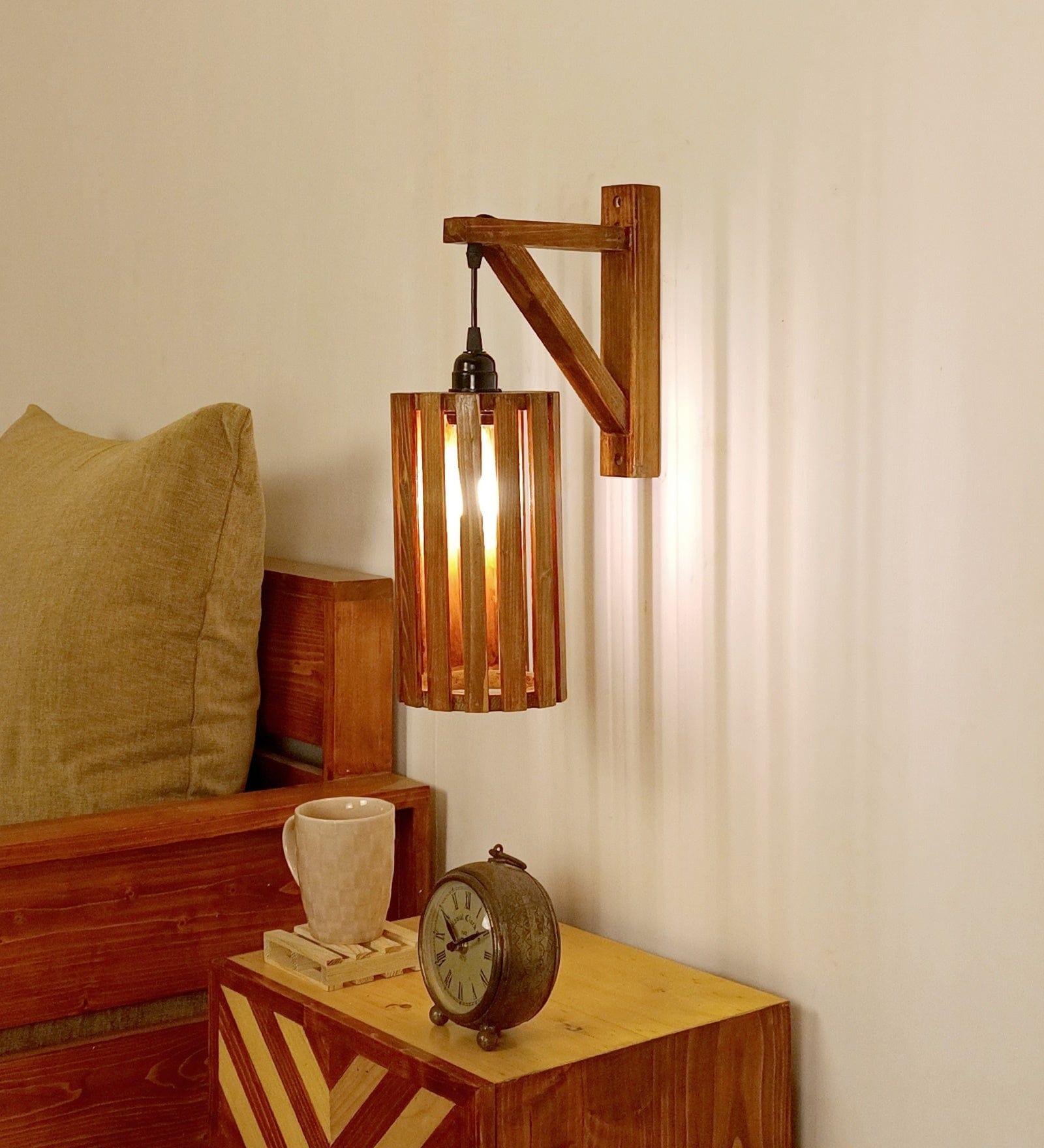 Casa L Brown Wooden Wall Light (BULB NOT INCLUDED) - Ouch Cart 