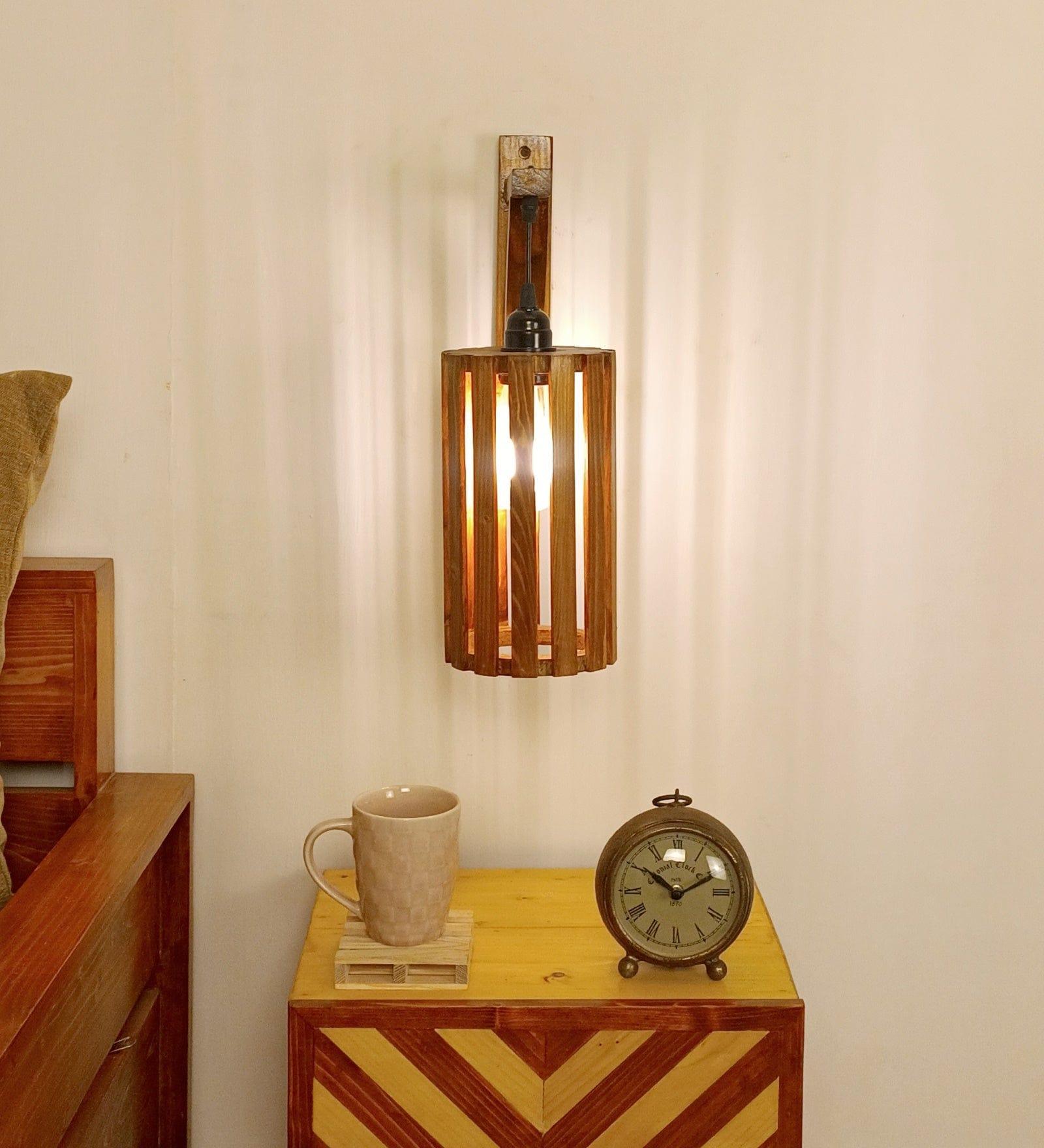 Casa L Brown Wooden Wall Light (BULB NOT INCLUDED) - Ouch Cart 