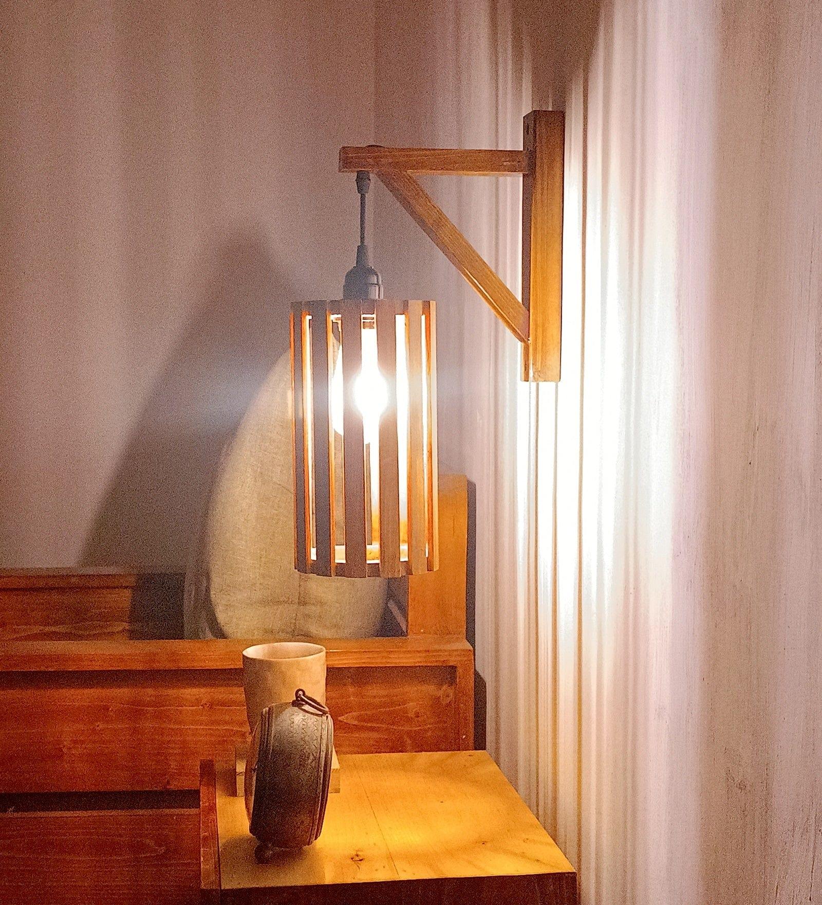 Casa L Brown Wooden Wall Light (BULB NOT INCLUDED) - Ouch Cart 