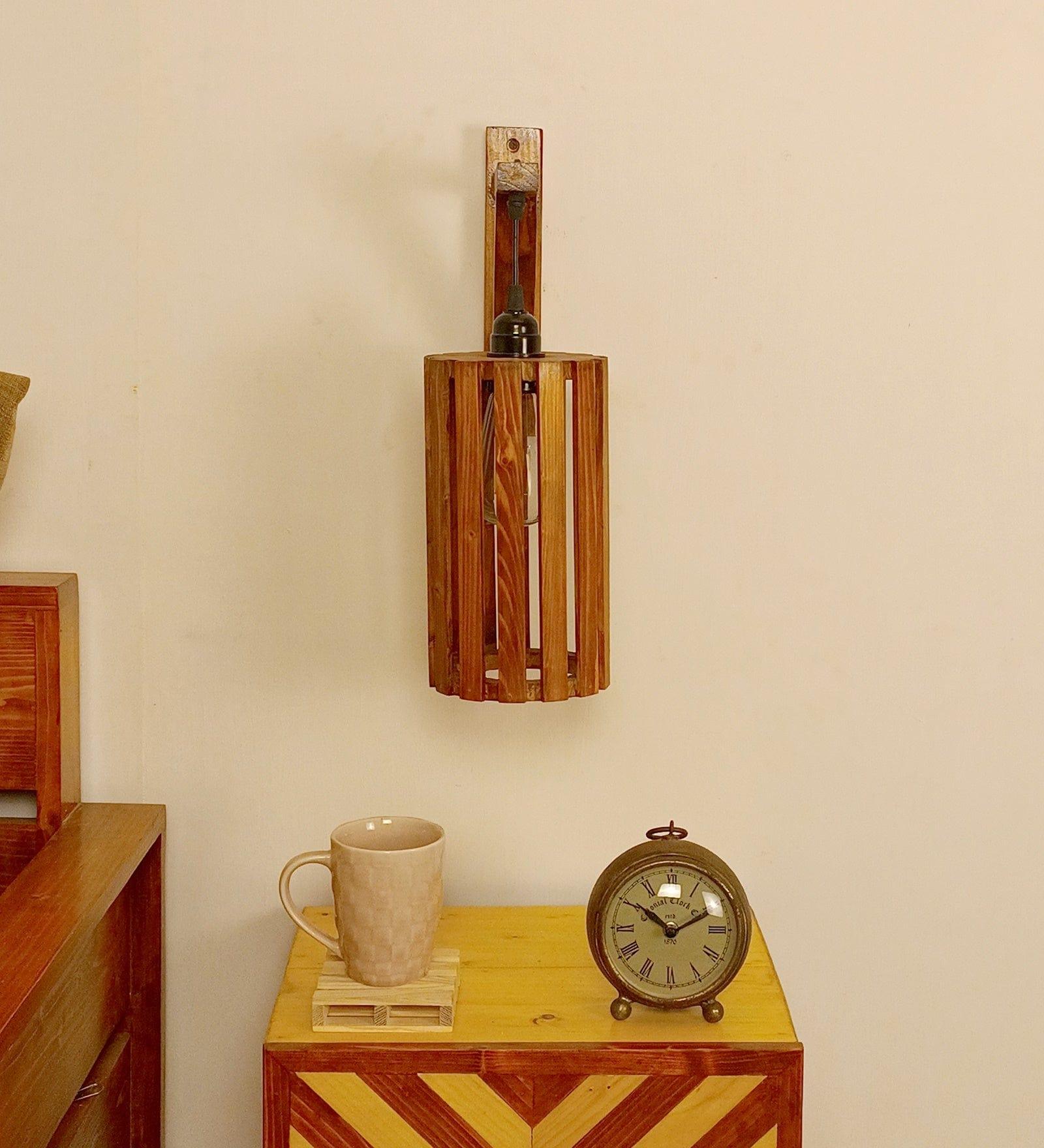 Casa L Brown Wooden Wall Light (BULB NOT INCLUDED) - Ouch Cart 