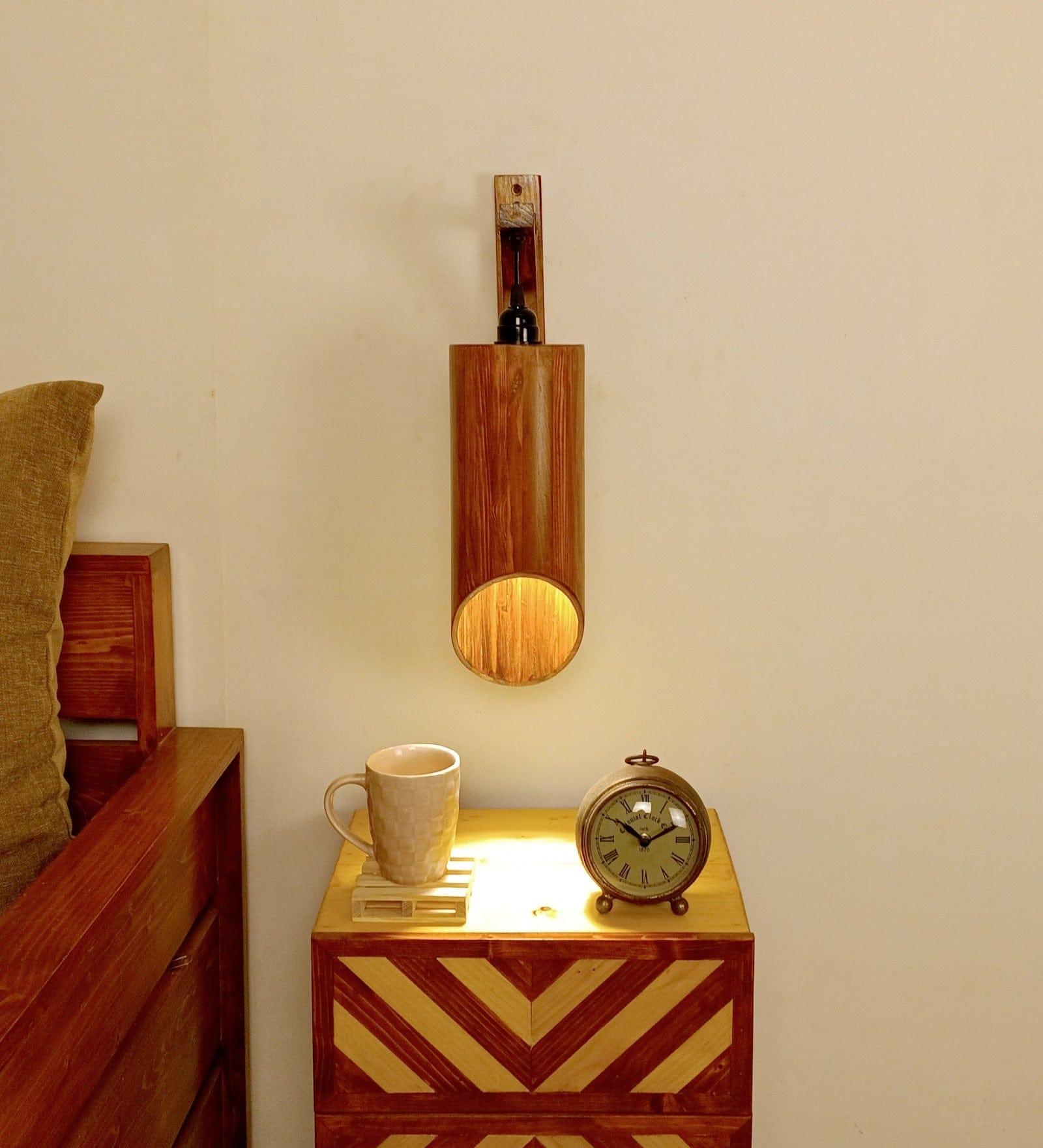 Cedar L Brown Wooden Wall Light (BULB NOT INCLUDED) - Ouch Cart 