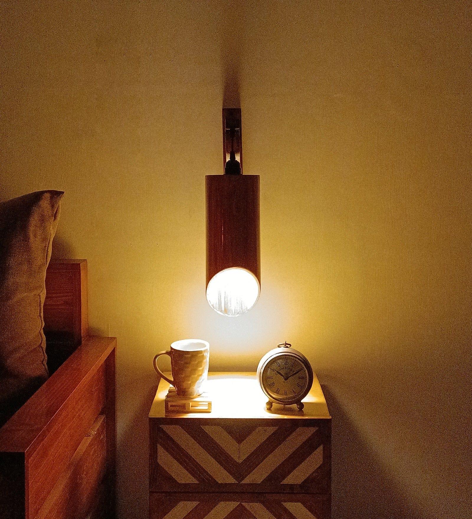 Cedar L Brown Wooden Wall Light (BULB NOT INCLUDED) - Ouch Cart 