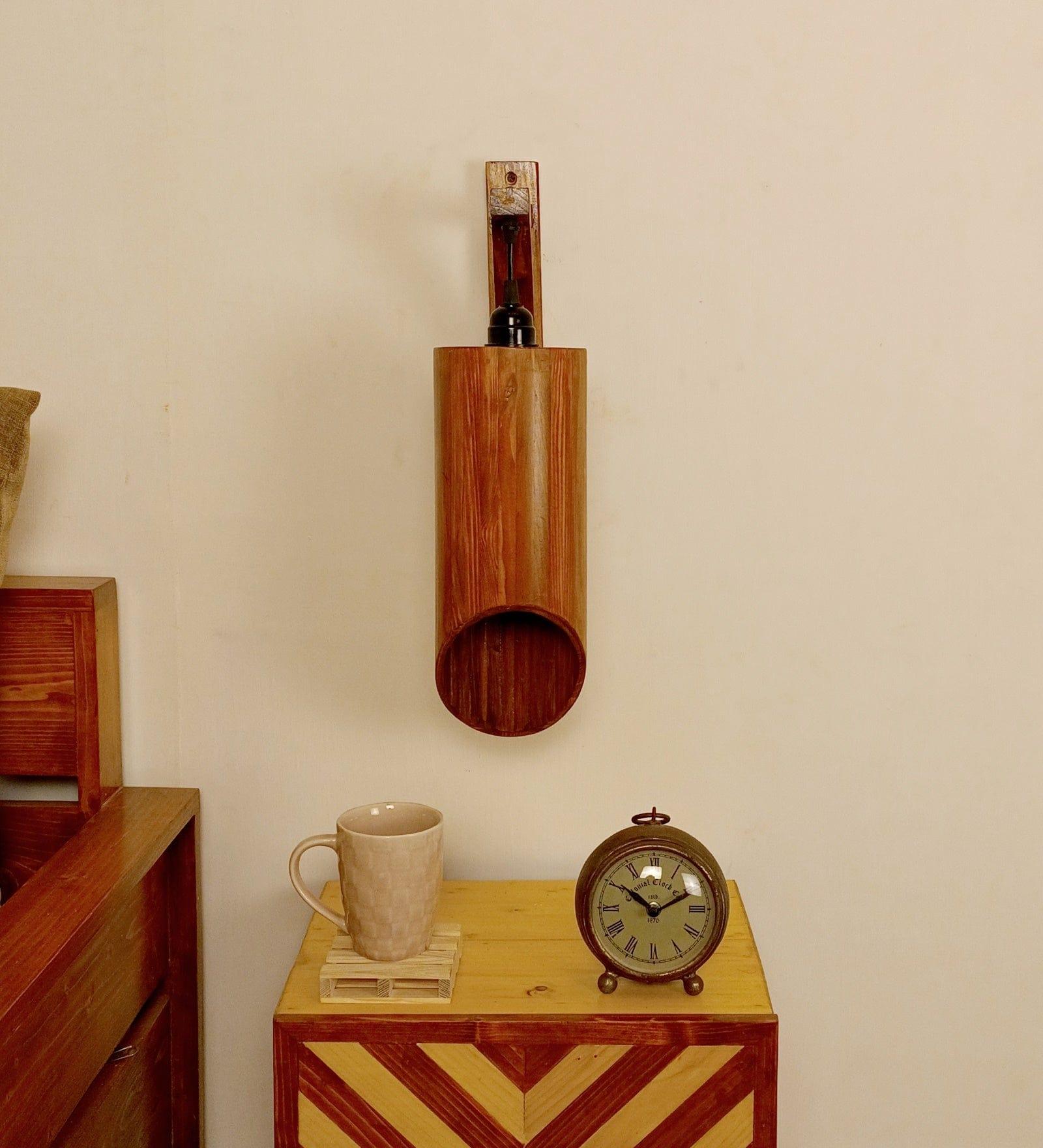 Cedar L Brown Wooden Wall Light (BULB NOT INCLUDED) - Ouch Cart 