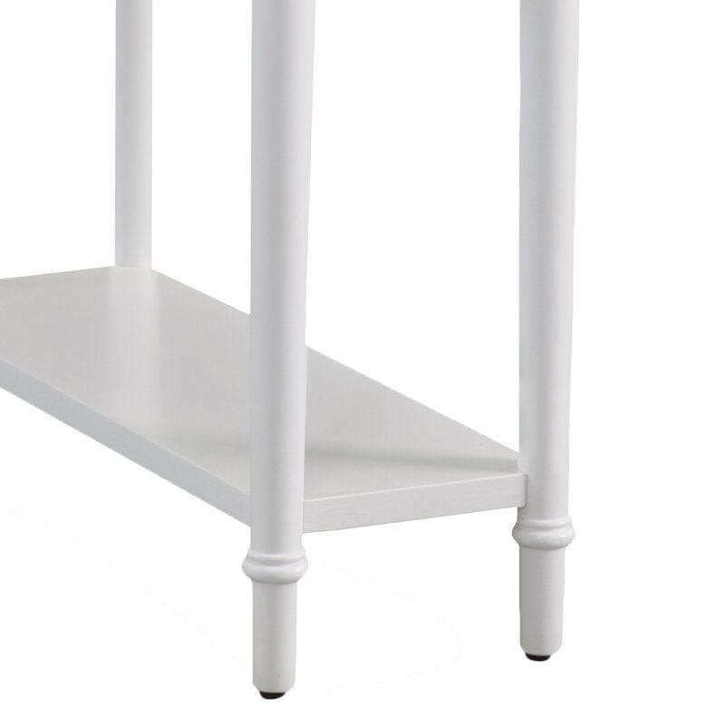 Center Tall Solid Wood End Table with Storage - Ouch Cart 
