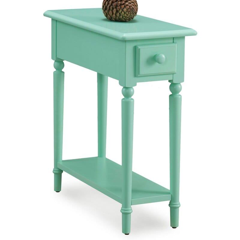 Center Tall Solid Wood End Table with Storage - Ouch Cart 