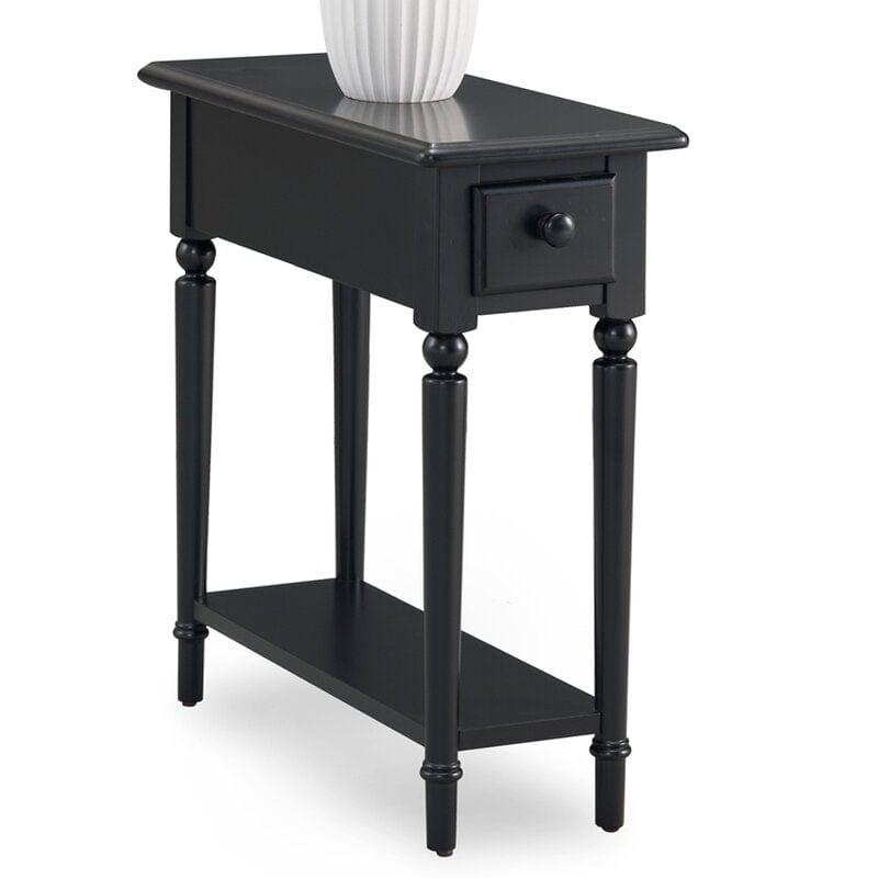 Center Tall Solid Wood End Table with Storage - Ouch Cart 