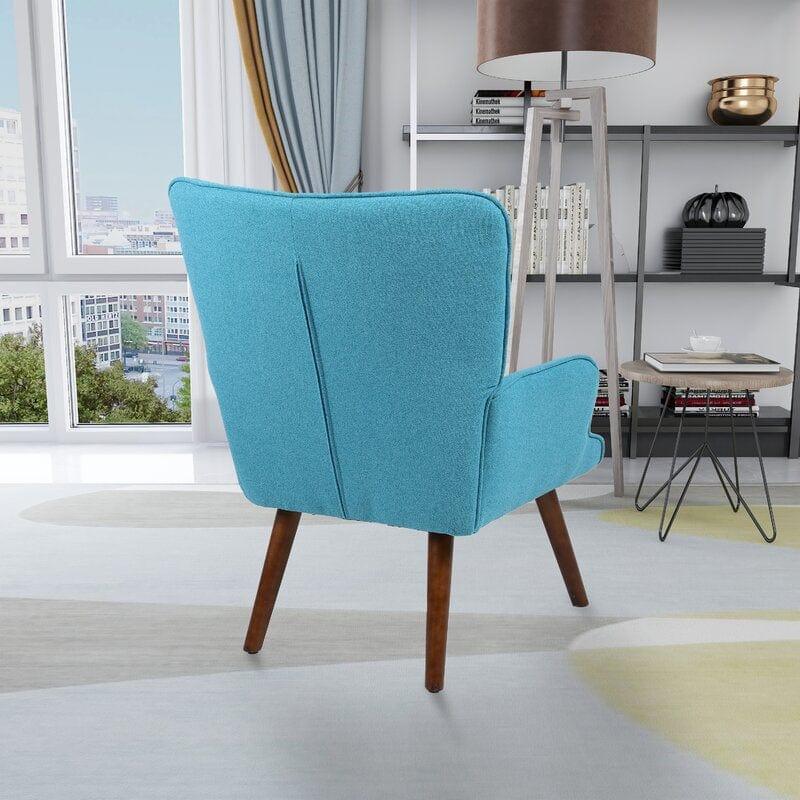 Wide Tufted Lounge Chair and Ottoman - Ouch Cart 