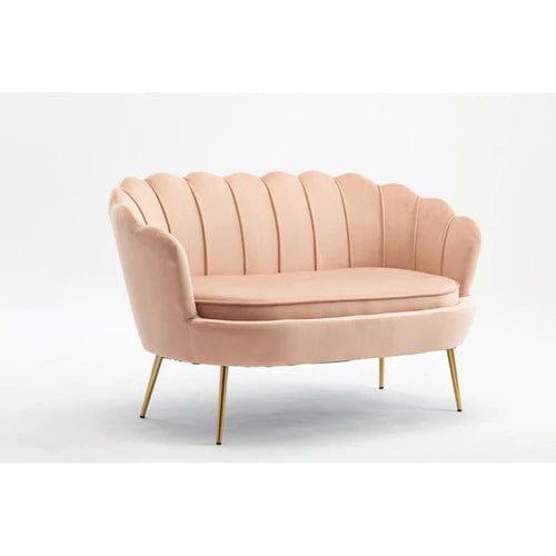 Velvet Flared Arm Loveseat - Ouch Cart 