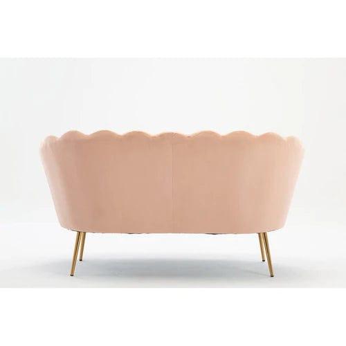 Velvet Flared Arm Loveseat - Ouch Cart 
