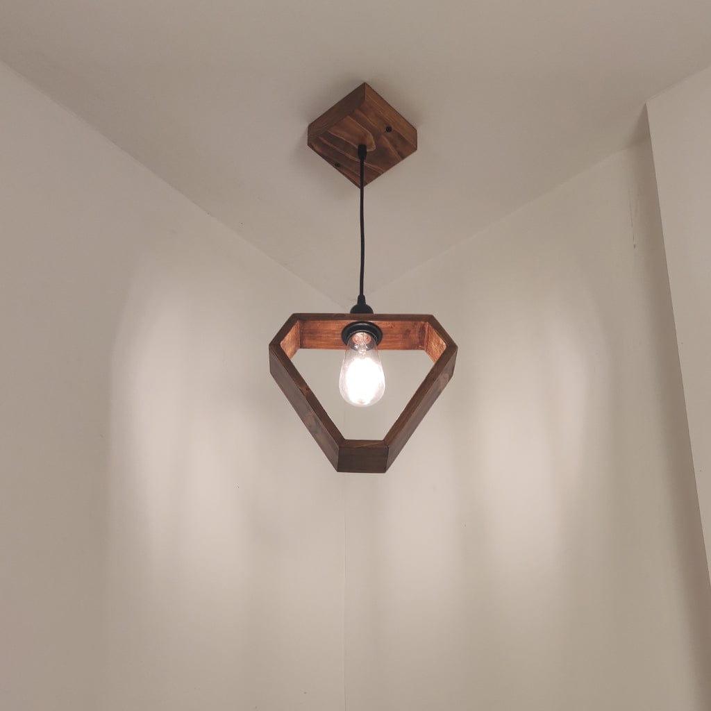 Clark Brown Wooden Single Hanging Lamp - Ouch Cart 