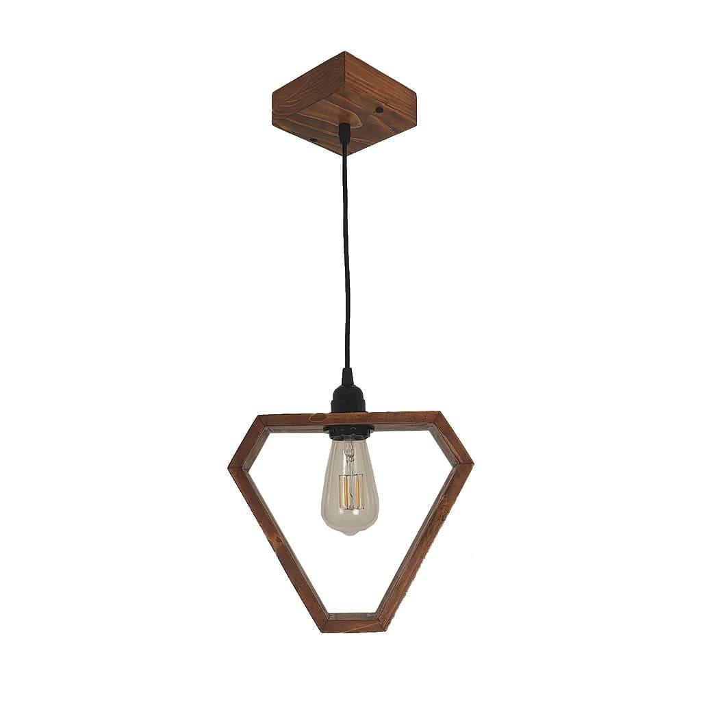 Clark Brown Wooden Single Hanging Lamp - Ouch Cart 