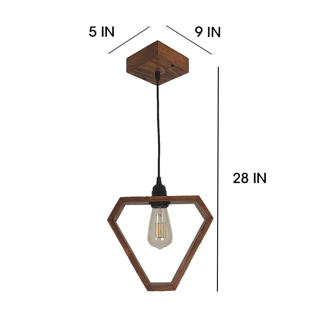 Clark Brown Wooden Single Hanging Lamp - Ouch Cart 